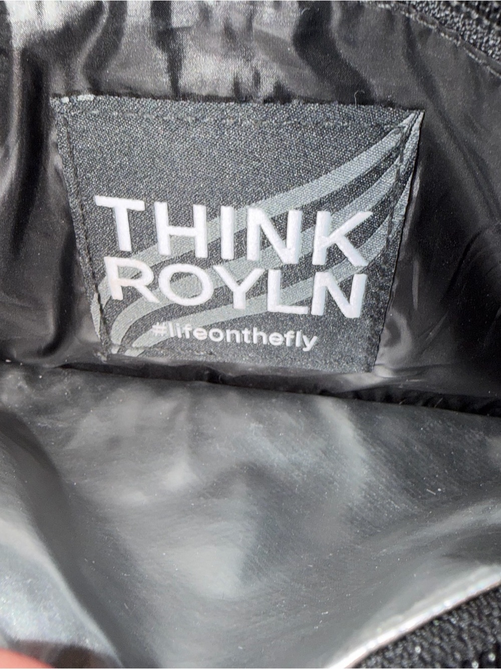 THINK ROYLN Black Quilted Puffer Shoulder Bag with Chain - Picture 5 of 6